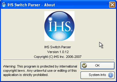 About dialog. Clicking the IHS logo reveals a hidden Froot Loops image.